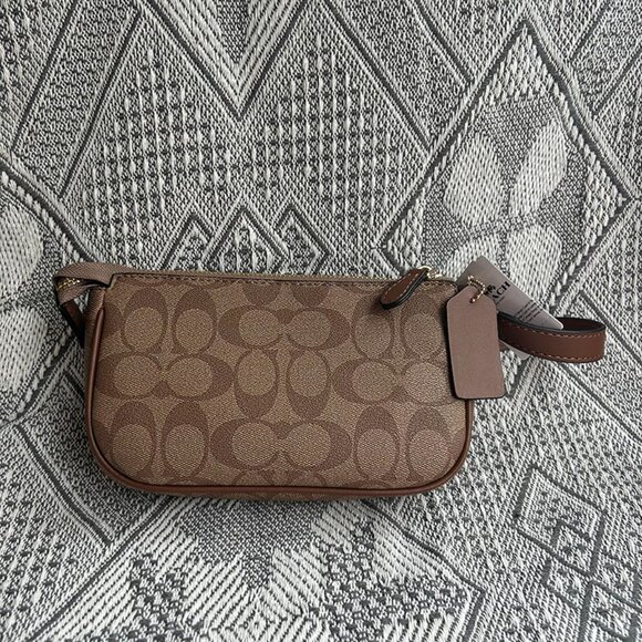 Coach Signature Canvas Mini Shoulder Bag - Picture 2 of 8